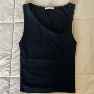 Zara Black Asymmetrical Women's Top